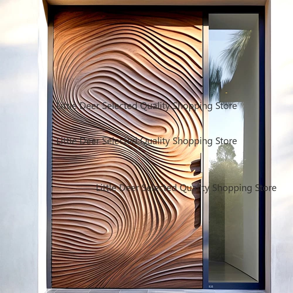 Seeyesdoor Walnut Solid Wood Exterior Door Wooden t Door House Modern Security Front Entrance Door With Smart Lock
