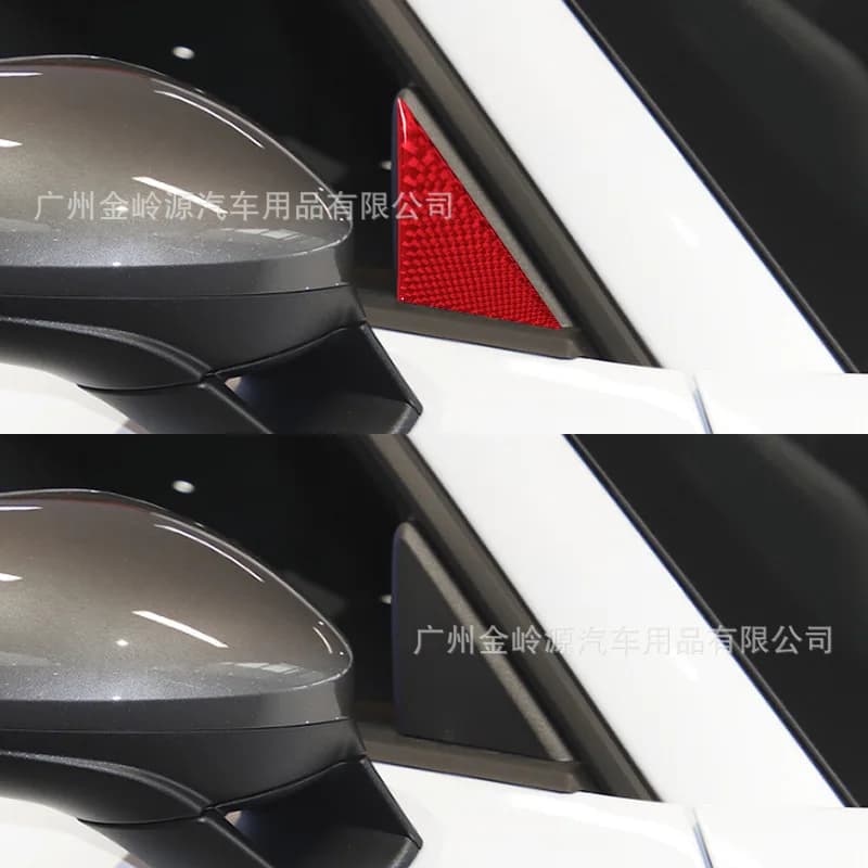 Suitable for 16-22 Porsche 718 car interior modification carbon fiber rearview mirror A-pillar decorative sticker