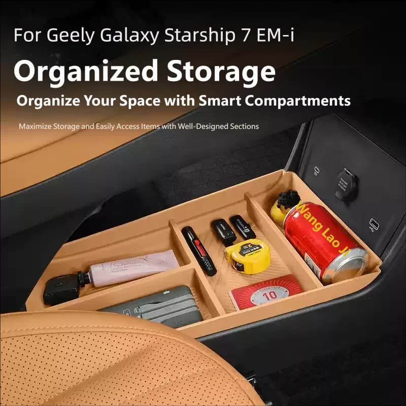 For Geely Galaxy Starship 7 EM-i Geely EX5 EM-i 2026 Central Control Lower Storage Box Interior Accessories Stowing Tidying