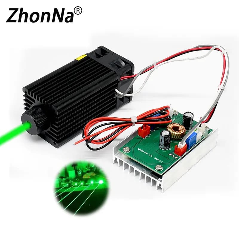 520nm Green Laser Module, Adjustable Focus, TTL Modulation, Visible Beam, Highway Warning, DiodeLandmark Beam 1 Laser