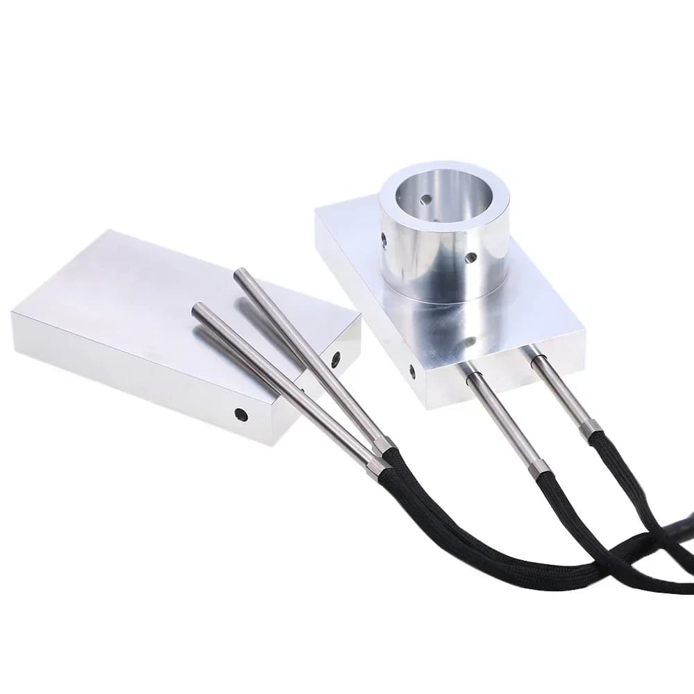 4x7inch Rosin Press Plate Kit with 4pcs Heating Rod and Double Pid Temperature Controller Module DIY Build 10-20 Ton Rosin Press