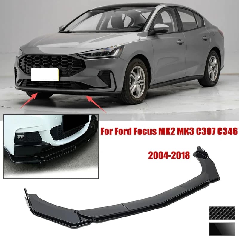 5pcs Front Bumper Shovel For Ford Focus MK2 MK3 C307 C346 04-18 Spoiler Front Bumper Deflector Anti Scratch Protection Device