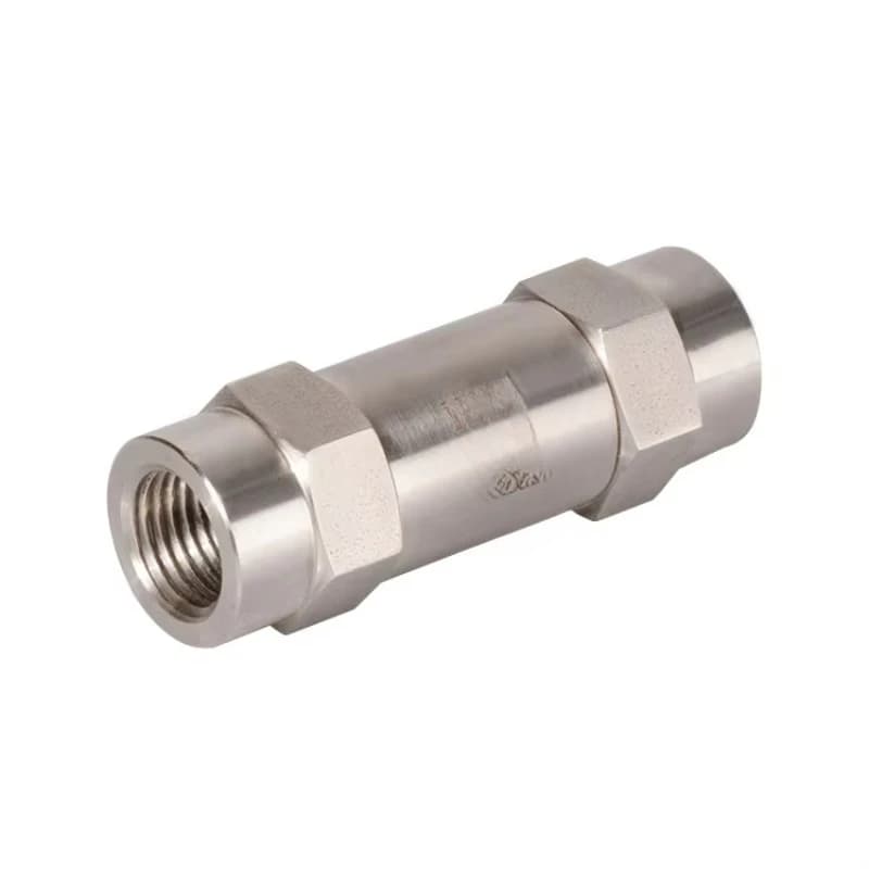 High pressure 1/8-1 inh NPT internal thread stainless steel spring check valve manual universal check valve for hydrooleic acid