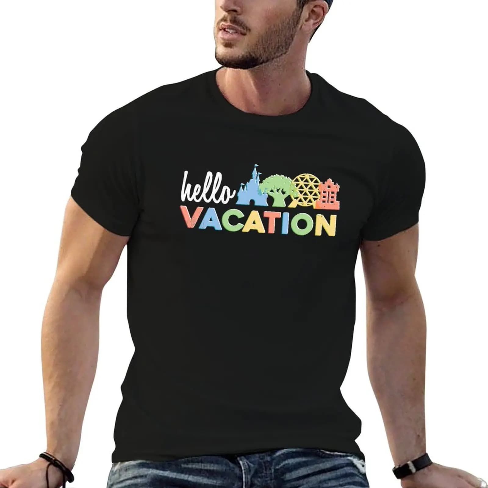 Hello Vacation - magical florida park - wdw inspired T-Shirt funny gifts Louboutins mens graphic t-shirts hip hop