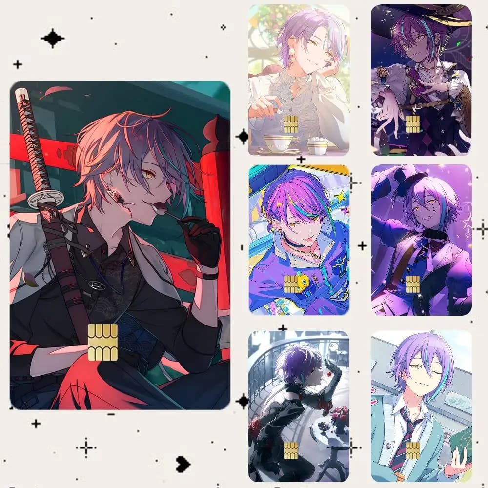 Project Sekai Kamishiro Rui Waterproof Bank Card Sticker Skin for Credit Debit Chip Cards Decorative Cover Film