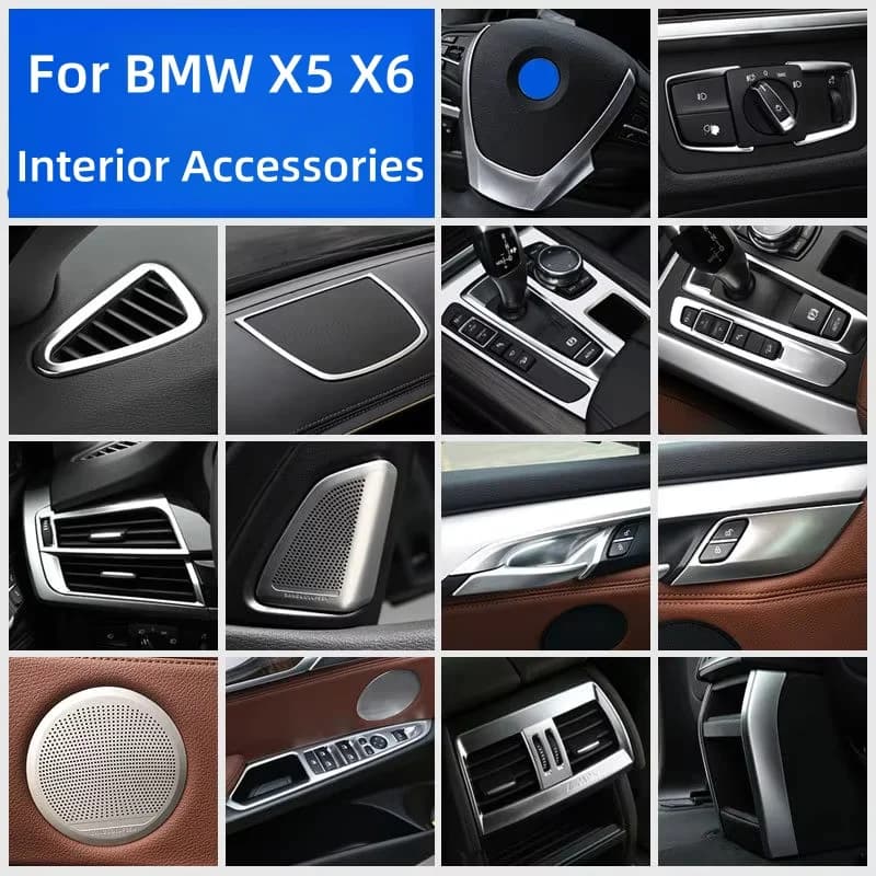 For BMW X5 F15 X6 F16 2014-2018 Interior Air Vent Door Handle Decorative Frame Cover Trim Car Accessories