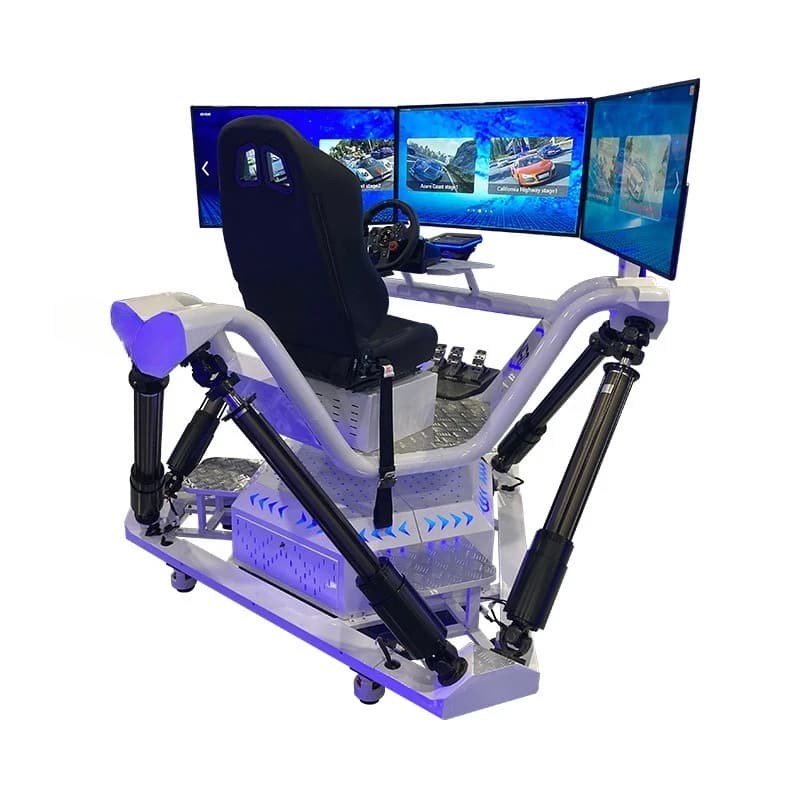Three-screen racing emulator VR game console