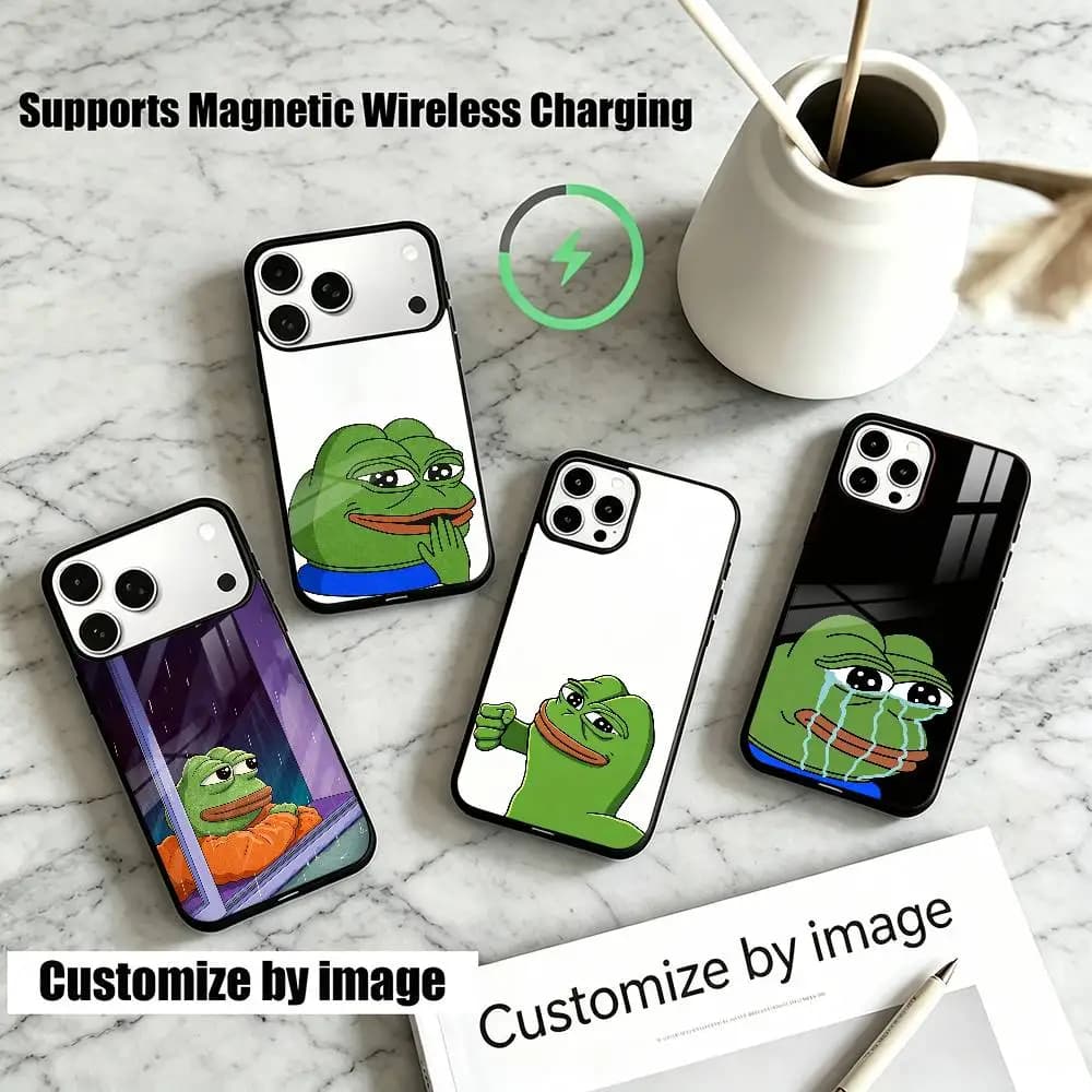 Funny The PEPE F-Frogs  Phone Case For iPhone18,17,16,15,14,13Plus,Pro Supports Magnetic Wireless Charging