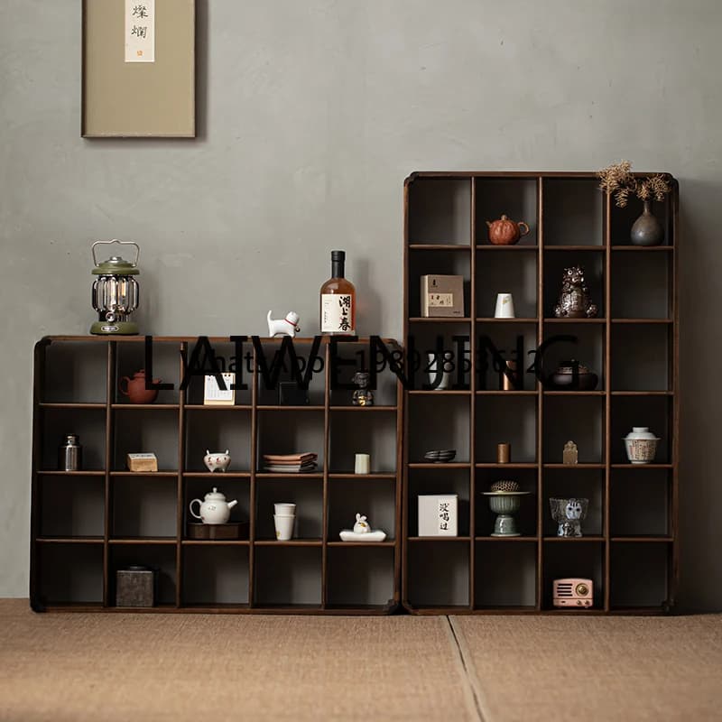 GZ-Z Solid Wood Tea Set Storage Rack Display Stand Chinese Duobao Pavilion Tea Set Storage Rack