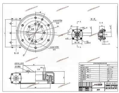Rotary Drive Reducer, Worm Gear  Turntable, Fenced Rotary Gear Reducer