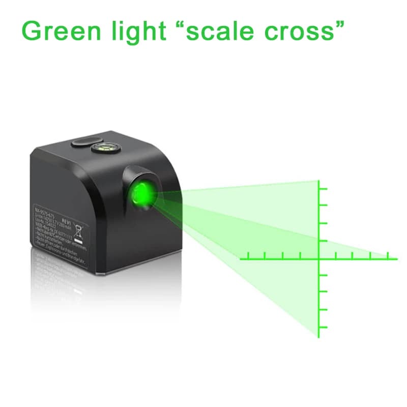 Cross Scale Mini Laser Level Vertical Cross Line Super Powerful Green Portable Laser Beam Cable Indoor and Outdoor USB