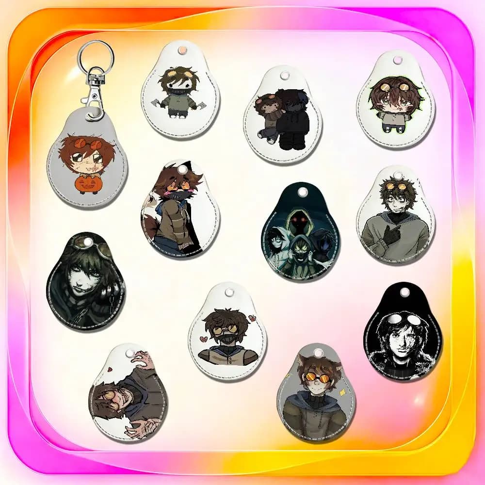 For Creepypasta Ticci Toby For Air Tag Case Card Holder Keychain ID Badge Credit Bank Access For AirTag Case Shell