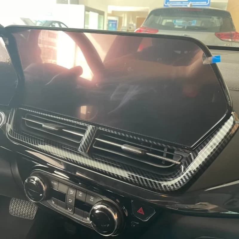 Molding trim For Chevrolet Seeker Trax 2023 2024 ABS carbon fiber style air outlet cover air conditioner switch bezel frame