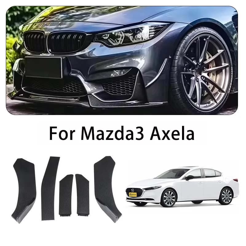 For Mazda3 Axela body kits 5-Segment Adjustable Front Bumper Lip Splitter Body Kit