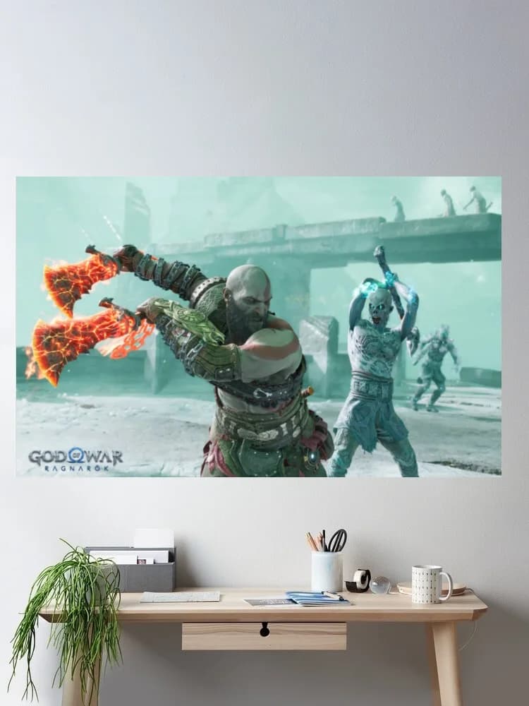 God of War Ragnarok , Art Print Silk Poster Home Wall Decor