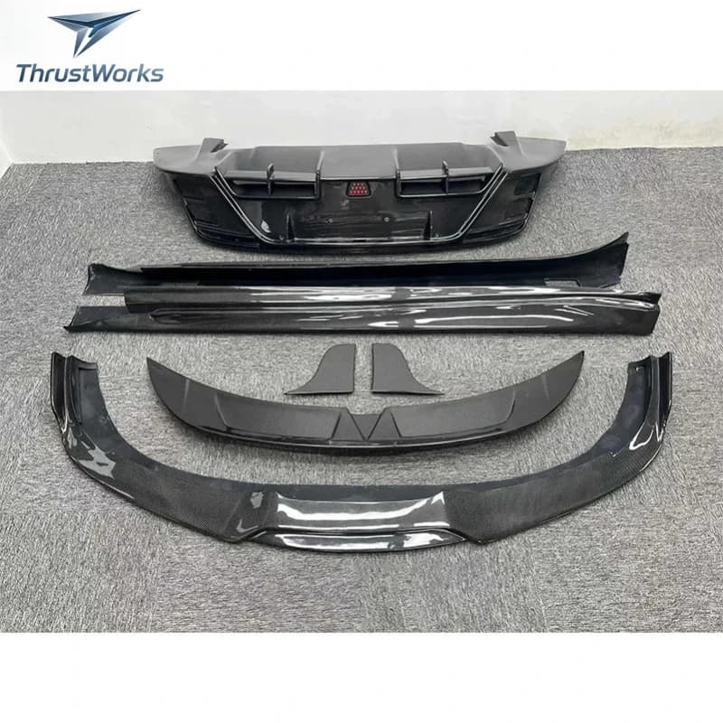 TOP Car Accessories C Style Body Kit Wet Carbon Fiber - Full Aero Package: Front Lip, Side Skirts, Rear Durle High Quality
