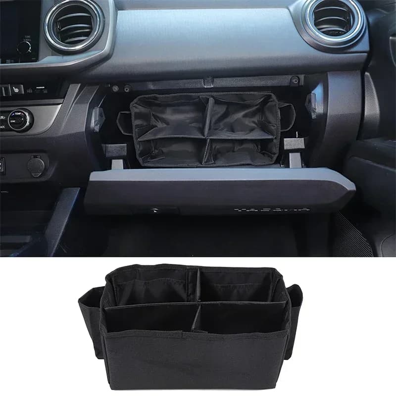 For Toyota Tacoma Co-Driver Storage Box Divider Storage Bag Center Armrest Box Stowing Tidying Interior Car Accessories