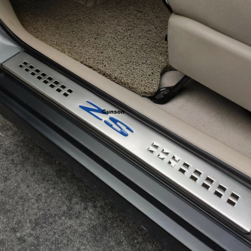 Car For MG ZS EV 2020 2022 Threshold Stainless Steel Stickers Protector Door Sill Scuff Plate Guard Trim Accessories 2023 2024