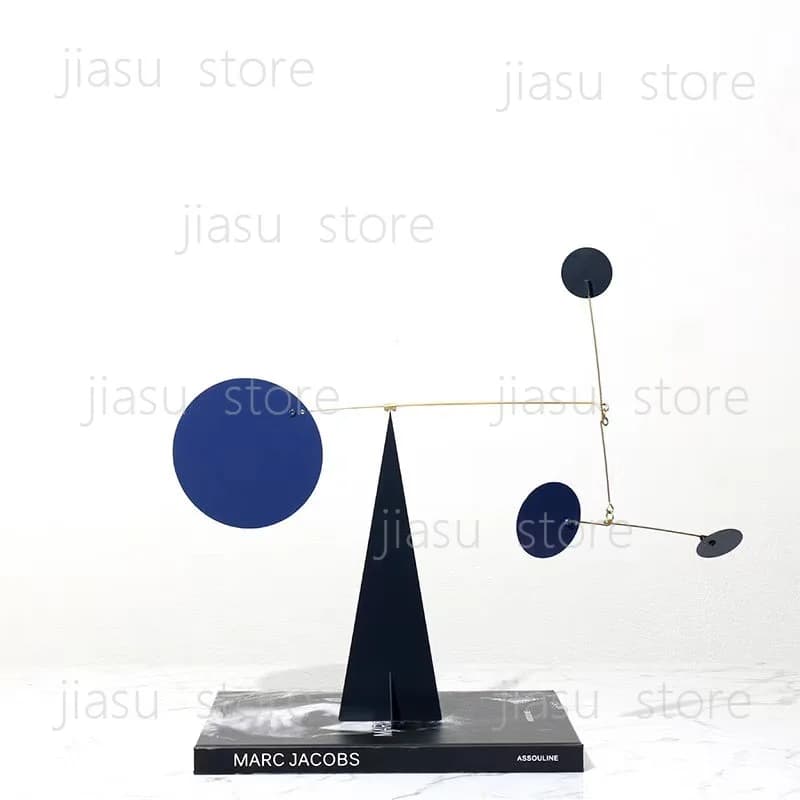 Creative Balance Instrument Desktop Ornament, Modern Geometric Metal Sculpture for Model Room Interior Decoration