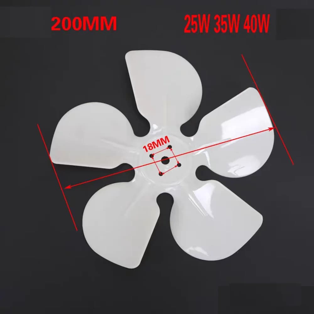 200mm 170mm Fan Parts 5-Blade Clockwise counterclockwise Plastic Aluminium Fan Blade For Cooling Motor use