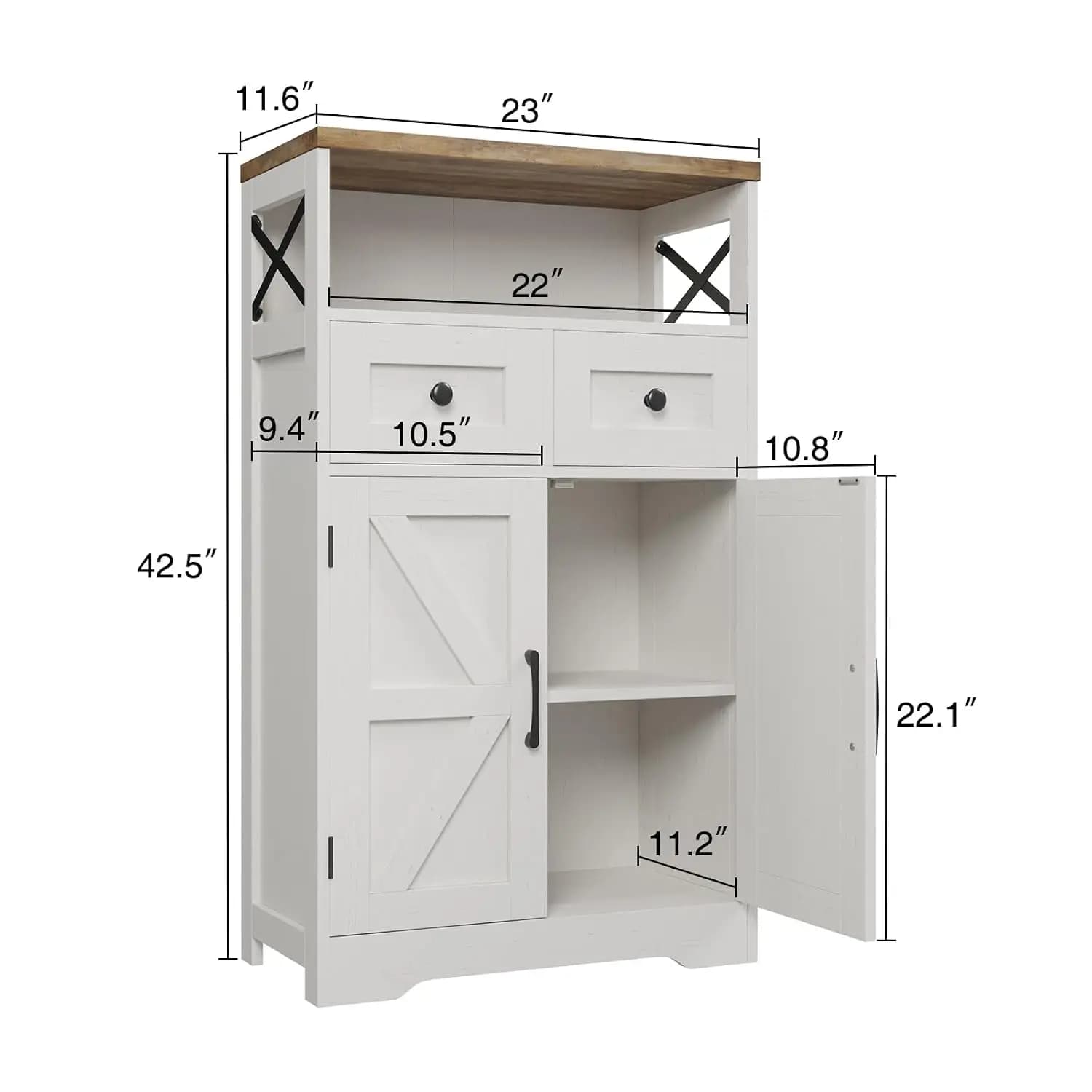 White Storage Cabinet with Doors and Drawers, Freestanding Kitchen Pantry Cabinet, Floor Storage Cabinet, Customized