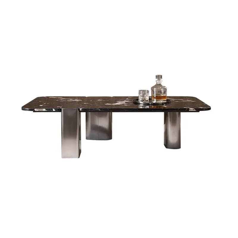 CX minimalist marble coffee table, modern minimalist living room with a sophisticated rectangular coffee table