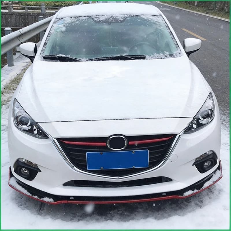 For Mazda 3 2014-2018 Front Bumper Lip Diffuser Protector Plate Spoiler Decorative Cover Trim Car Styling