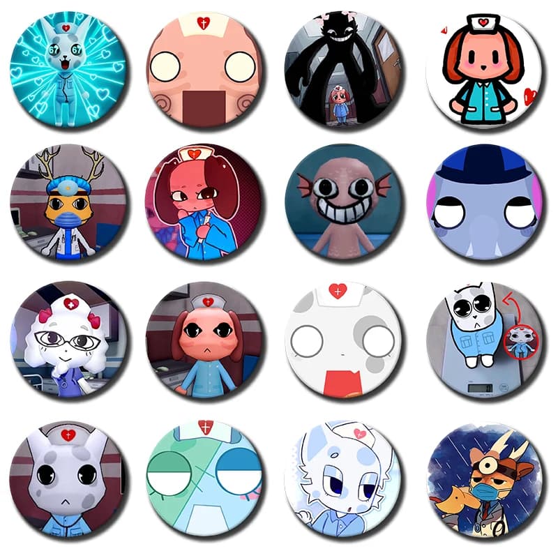 Animal hospital Game Anime Creative Tinplate Soft Button Pins Animal Icon Brooch Lapel Backpack Badge Accessories Pin