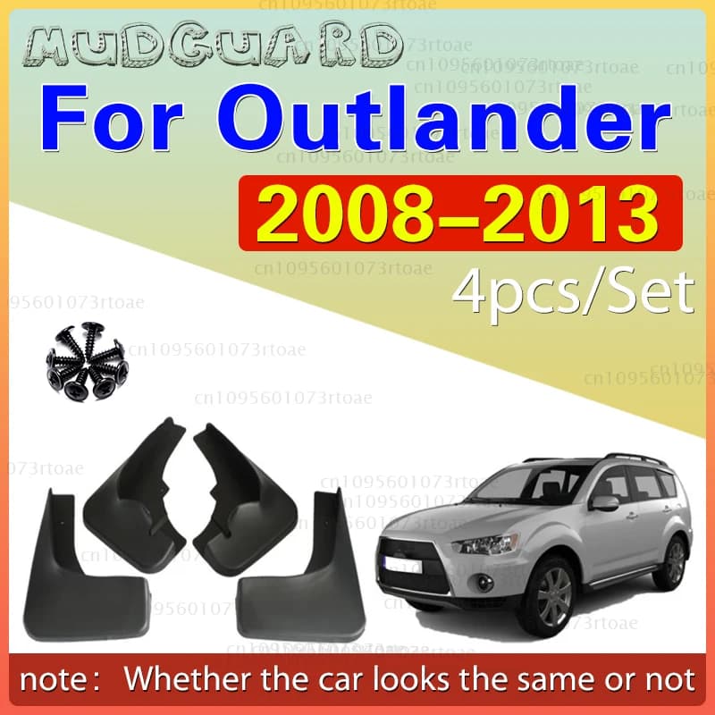 Front Rear Molded Car Mud Flaps For Mitsubishi Outlander 2008 - 2013 2011 2012 Mudflaps Splash Guards Mud Flap Mudguards Fender