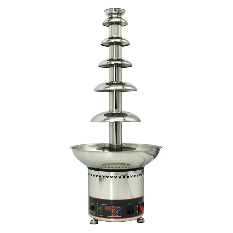 Commercial Chocolate Fountain Machine Stainless Steel Material Melting and Heating Function 5/6 Layers