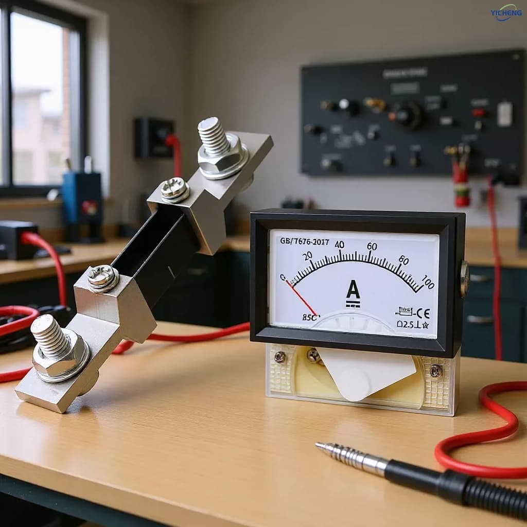 YICHENG DC Ammeter 85C17 Pointer Type Mechanical Meter.20A~500A /75mV.Equipped with Current Divider