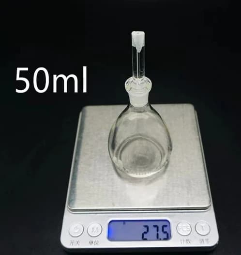 Lab Glassware Pycnometer 5ml 100ml Durable with Glass Stopper Density Measurement
