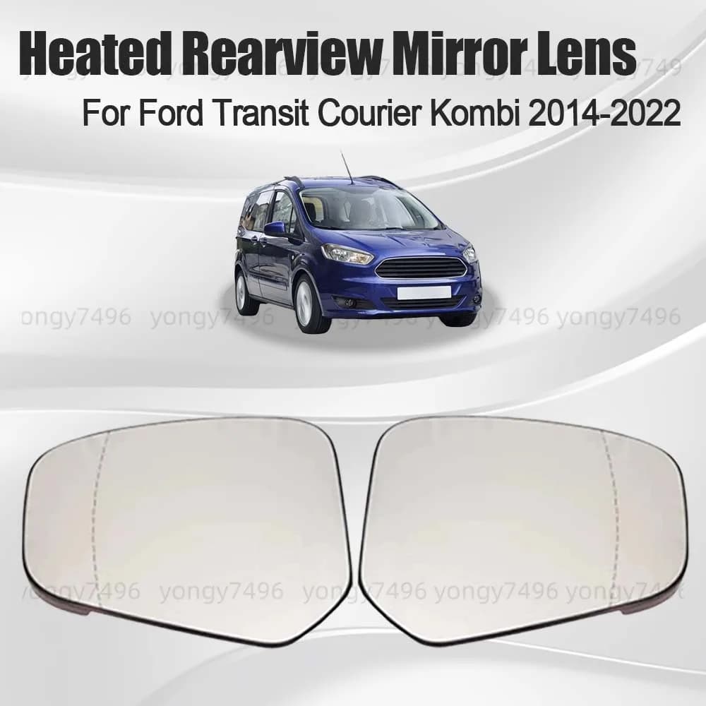 Replace Car Wide Angle Heated Rearview Mirror Lens For Ford Transit Courier Kombi 2014 2015 2016 2017 2018 2019 2020 2021 2022