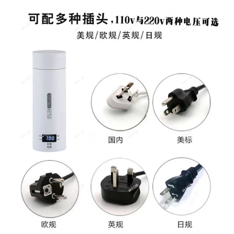 110V Mini Electric Heating Cup, Portable Water Boiler for Travel, Office and Outdoor