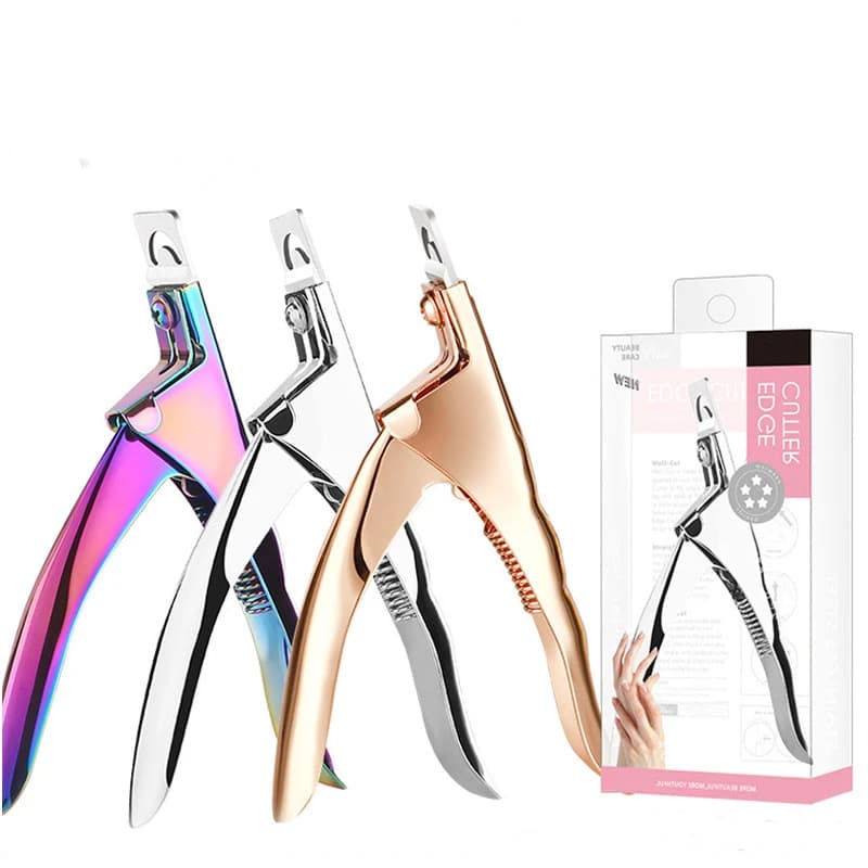 Stainless Steel Flat Cut French U-shaped Nail Clippers To Extend False Tips Manicure Nail Clippers Nail Tools