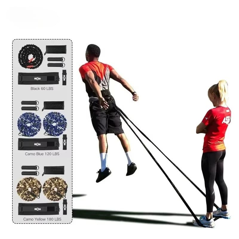 Resistance Bungee Band Elastic Bands for Track Field Running Power Jumping Strength Physical Fitness Training