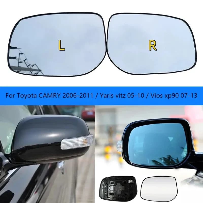 Heated Convex Side Mirror Glass for Toyota Camry 2006-2011 / Yaris Vitz 2005-2010 / Vios XP90 OE#8796133640,8793133680