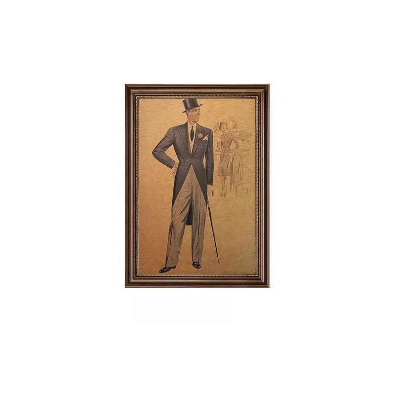 Suit shop decoration hanging paintings, atmosphere model room clothing store large wall hanging