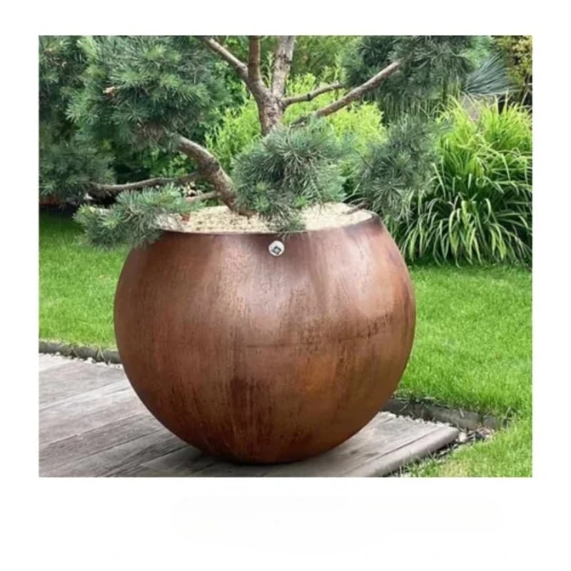 Large outdoor flowerpot ecological design urban space rotational molding high density poly recyclable resistant furnitur