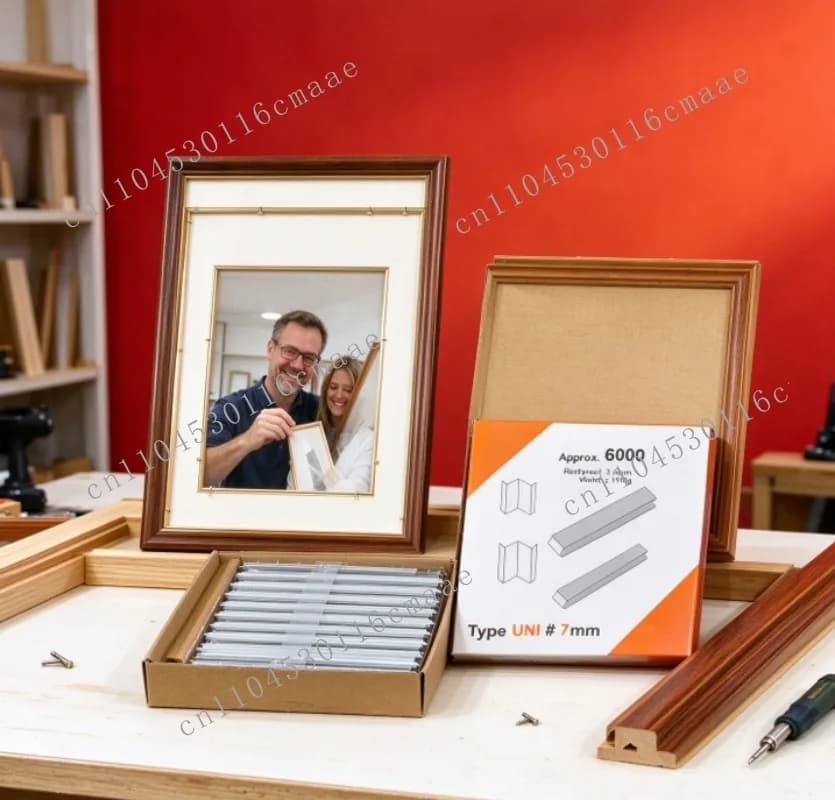 Hardwood Frame Joining Nails, 7mm Picture Frame Corner Pins, Stainless Steel V-Nails for Wood Photo Frame Assembly and Cabinet