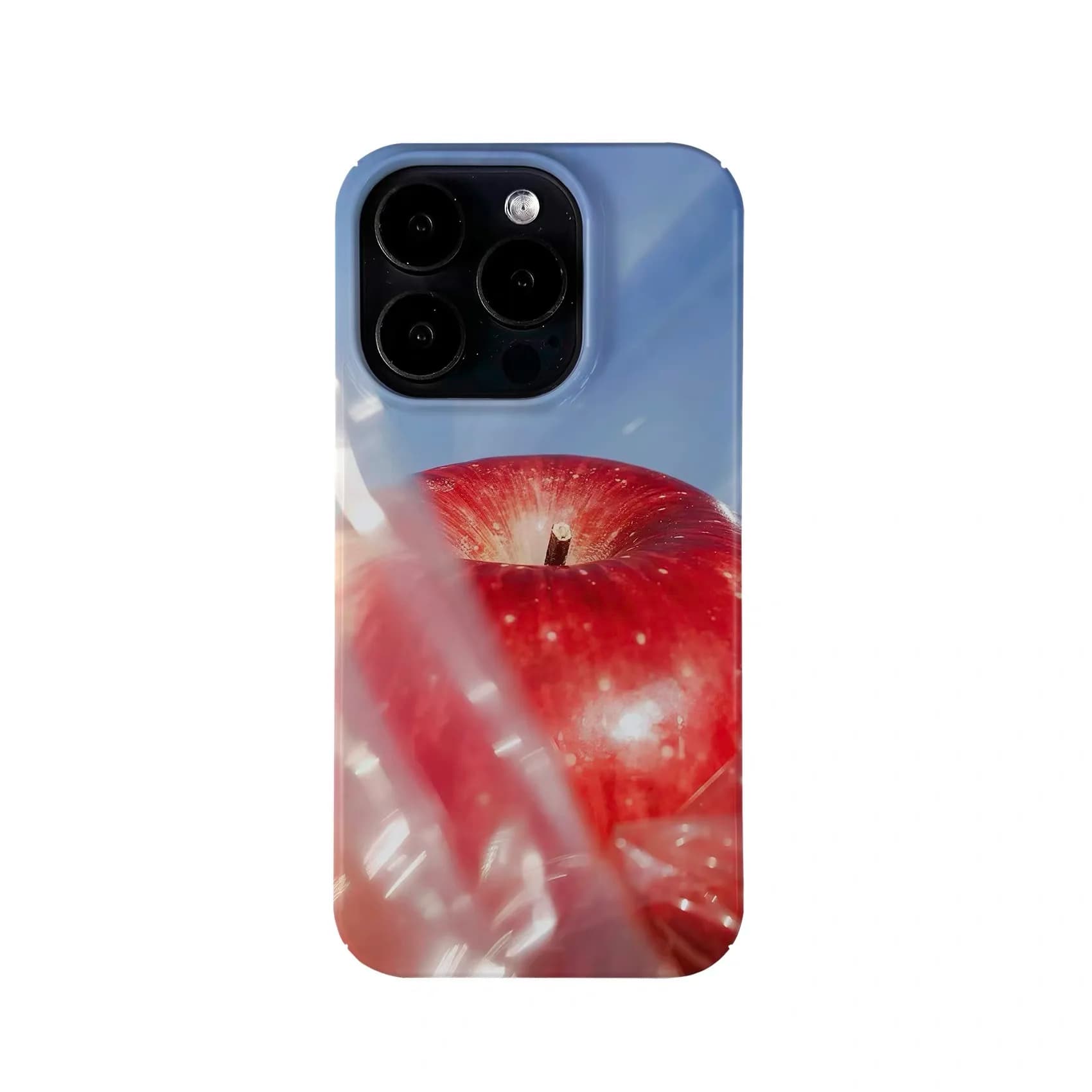 Ins Korean Shining Red Apple Phone Case for IPHONE 17 Air 16E 15 PROMAX 14 Plus 13 12 MINI 11 PRO 16Plus XR Acrylic Phone Cover