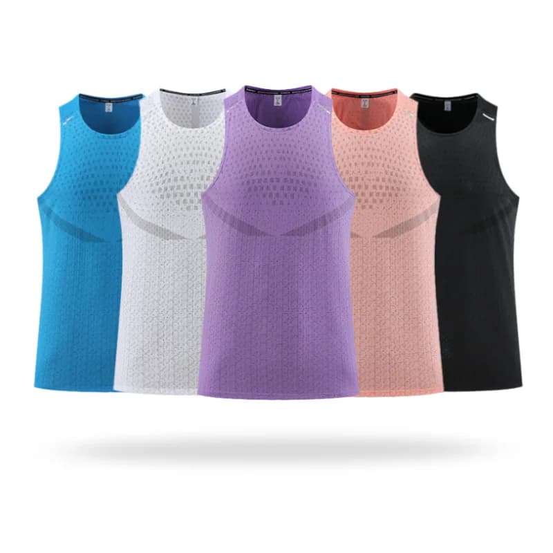 Men's Quick-Dry Running Training Vest Summer Lightweight Loose Fit Breathable Athletic Tank Top Marathon Athletics Gym Fitness