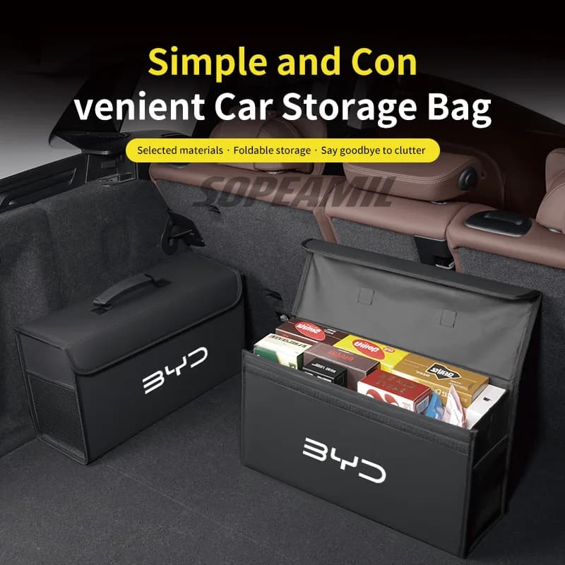 Car Trunk Storage Box Capacity Foldable Stowing Tidying Bag For BYD Atto 3 Yuan Plus Song Plus Qin Tang Han Seal Dolphin Seagull