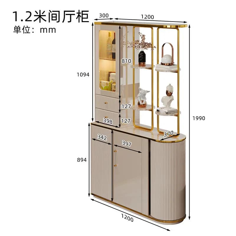 Yjq partition cabinet double-sided screen entrance entrance cabinet integrated against the wall modern sofa partition cabinet