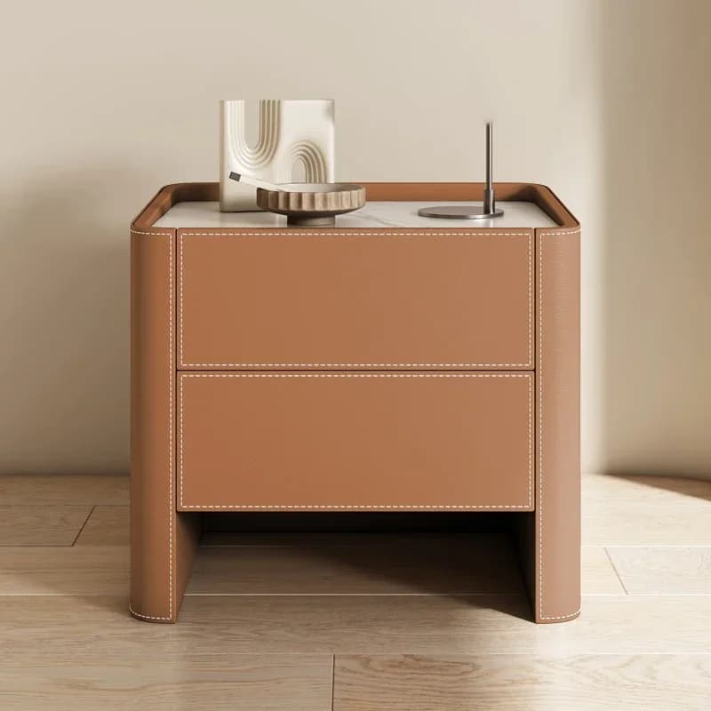 Refined Fashionable Luxury Bedside Table Elegant Sophisticated Premium Minimalist Bedside Table Comodino Letto Bed Furniture
