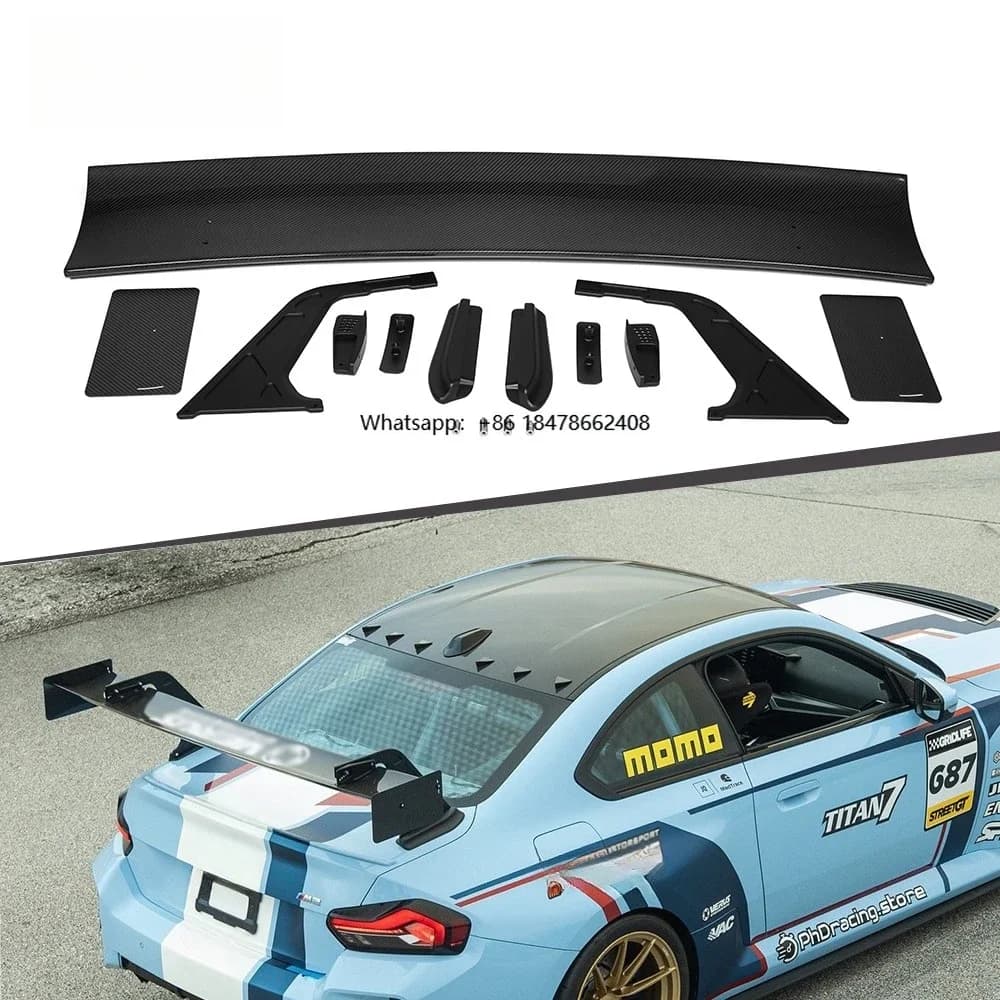 Dry Carbon Fiber UCW Style Rear Wing for  G80 M3 G82 G83 M4 G87 M2 Rear Spoiler Splitter Lip Swan Neck Wing Trunk Aerodynamic