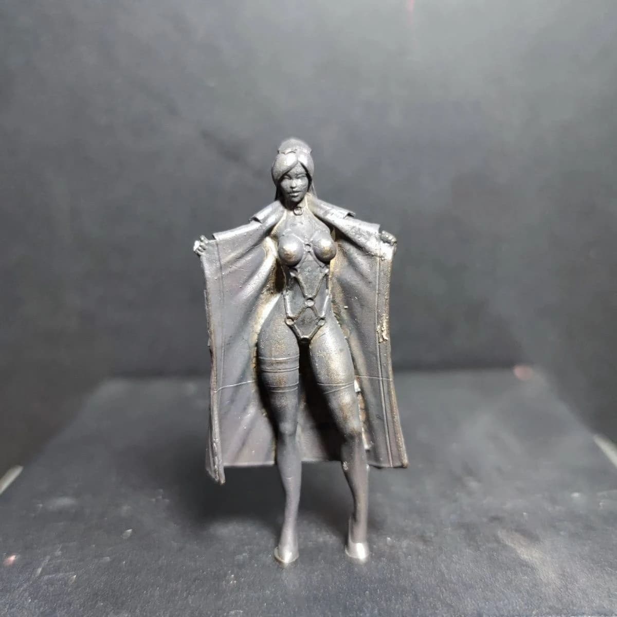 ​​6cm/2.36inch Brass Anime Tactician Figure - Bunny-eared Character Statue for Gaming Desk Decor, Collectible Ornament​​