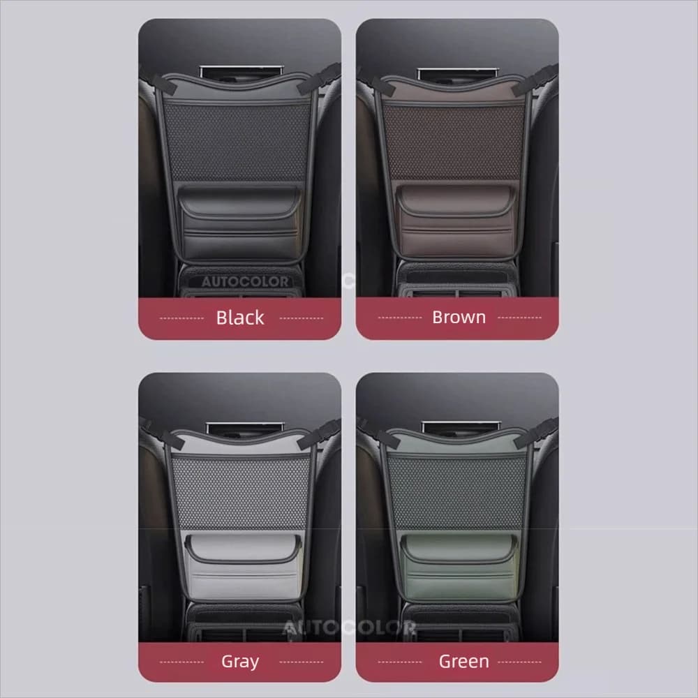 Double Side Storage Car Seat Storage Bag Mesh Pockets Easy Installation Auto Hanging Organizer Large Capacity With Tissue Box
