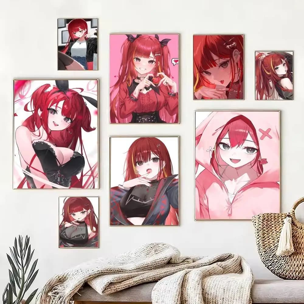 Akane Lize Singer  Poster Waterproof Wall Art Sticker For Bar Living Room Vintage Decor High Quality Print Gift
