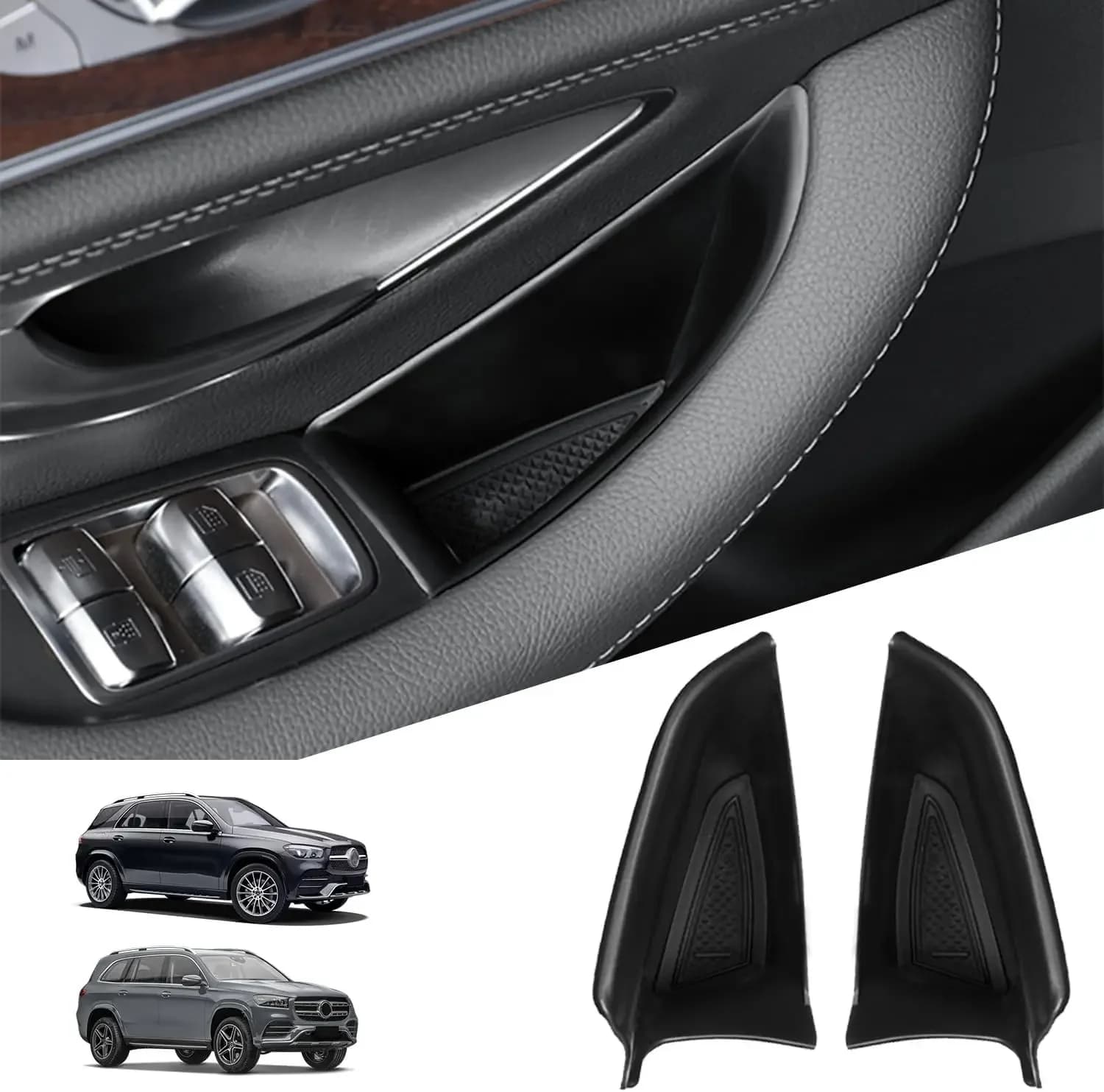 For Mercedes-Benz GLE GLS Class W167 V167 X167 2020-2025 Front Rear Doors Armrest Glove Storage Box Organizer Case Holder Tray